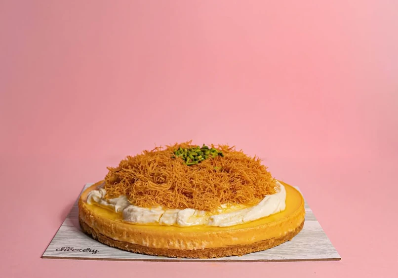 Golden layered cake