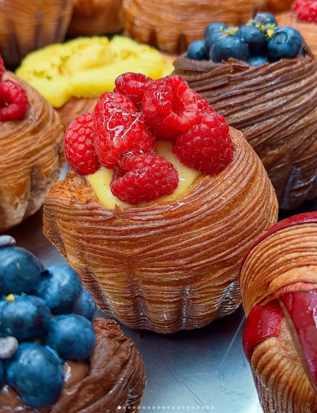 Berry-topped pastries